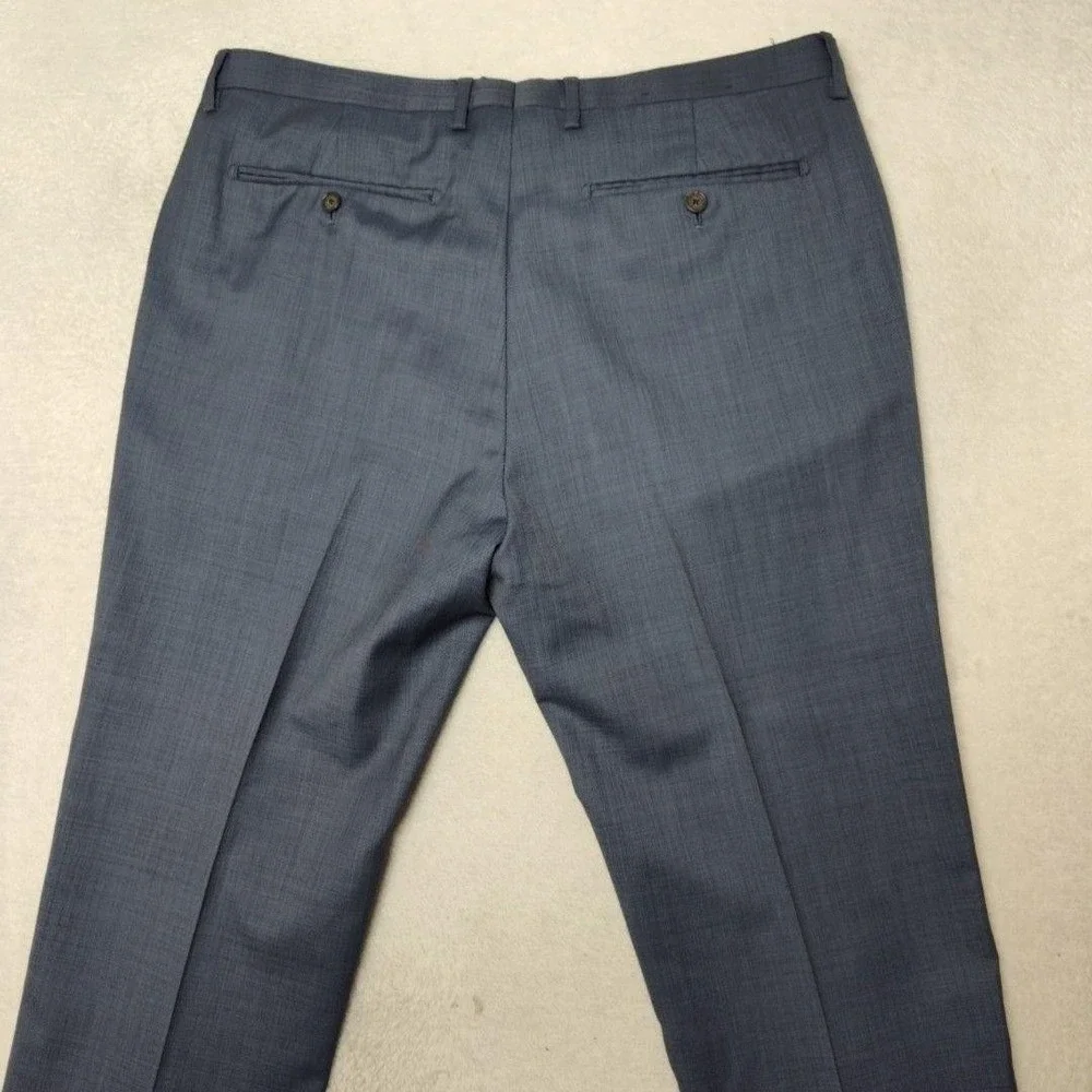 Banana Republic Pants Mens 35x30 Blue Modern Slim Marzotto Wool Dress Suit